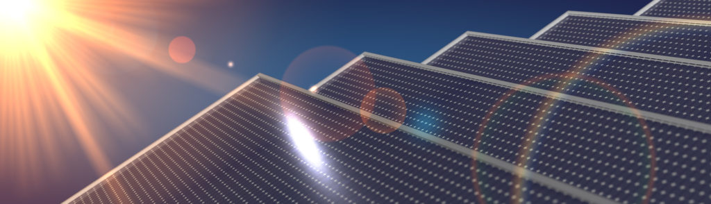 Stock photo of solar panels