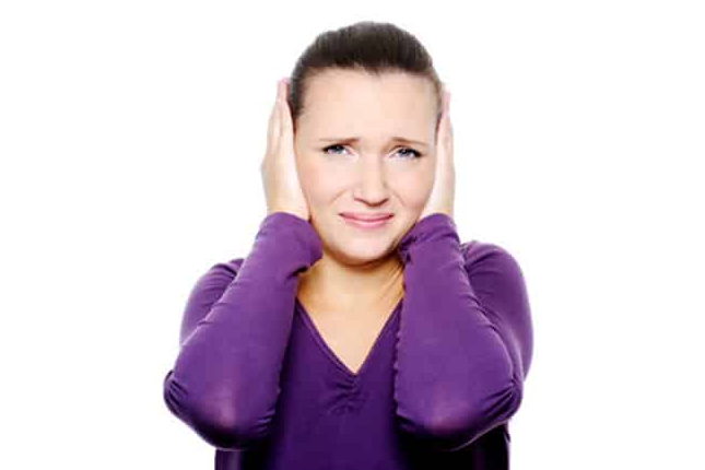 Picture of Woman Grimacing from Ear Pain