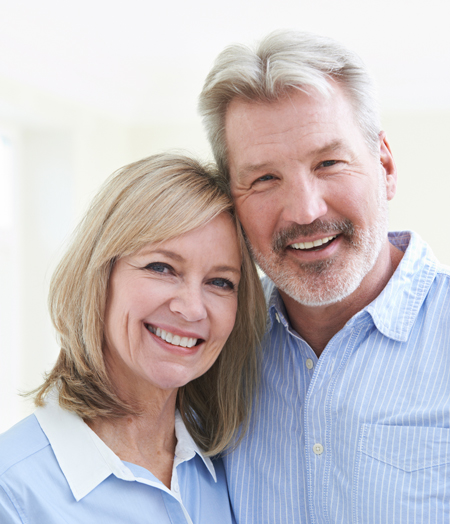 smiling older couple